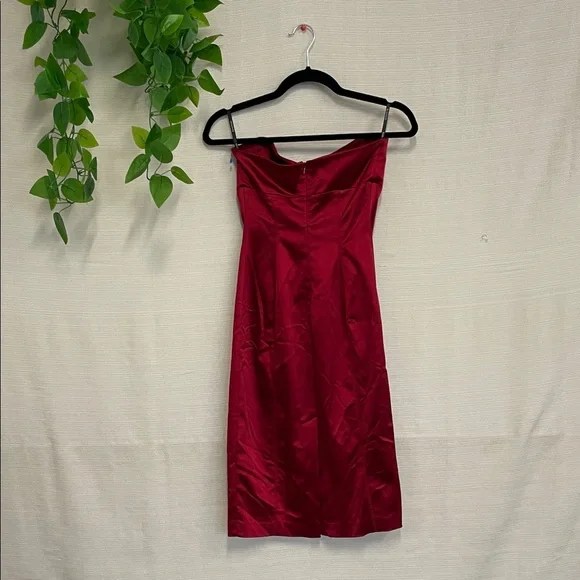 bebe Strapless Red Dress - Picture 2 of 3